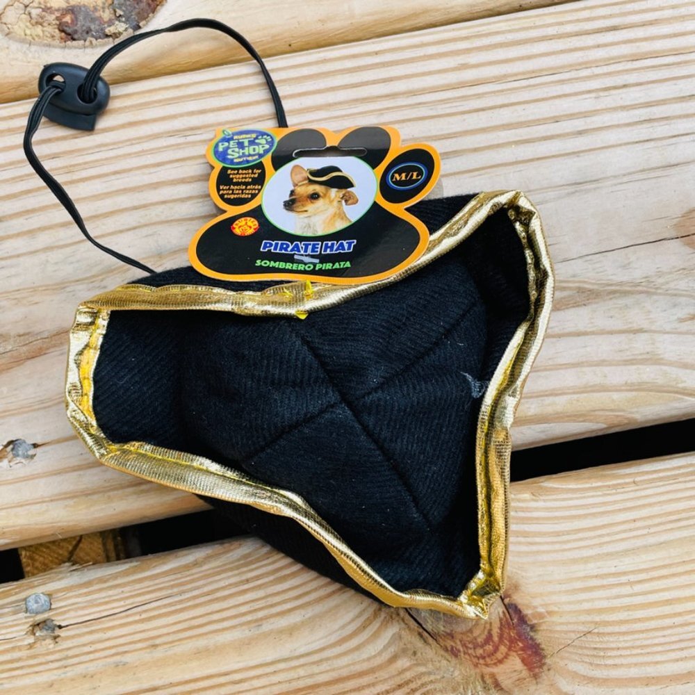 🏴‍☠️  NWT- Pet Costume- Black Pirate Hat